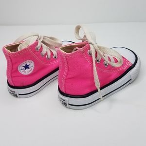 CONVERSE ALL☆STAR PINK HIGH TOPS SZ. 4